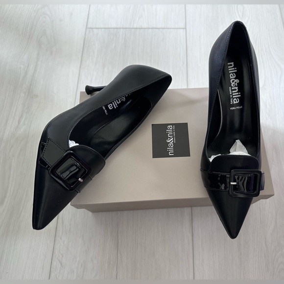 EUC NILA & NILA pointed toe low heel pumps made in Italy SZ38 - Picture 3 of 4